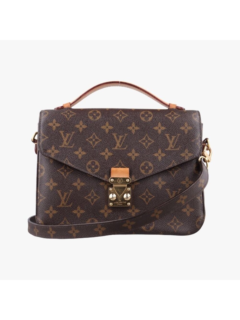 Louis Vuitton Pochette Metis MM Monogram Brown Canvas Handbag